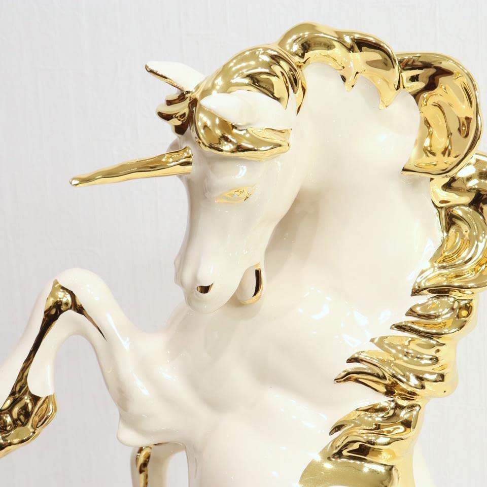 Amazon.co.jp: 陶器 動物 ユニコーン 置物 イタリア製 AHURA